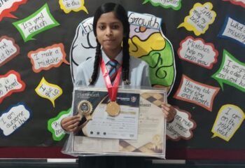 Kashish Sahu gold medal certificate in the Silverzone Olympiad